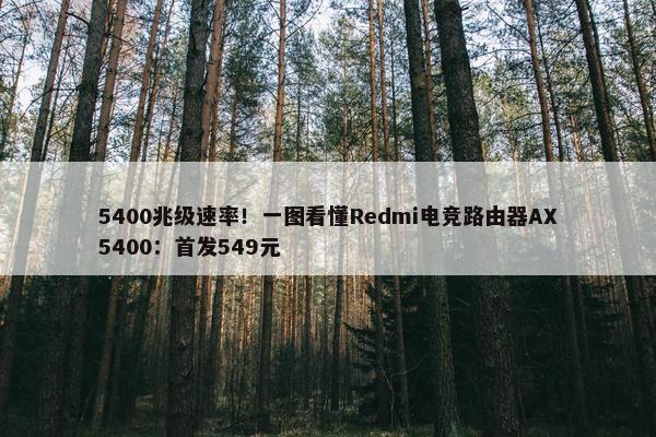 5400兆级速率！一图看懂Redmi电竞路由器AX5400：首发549元