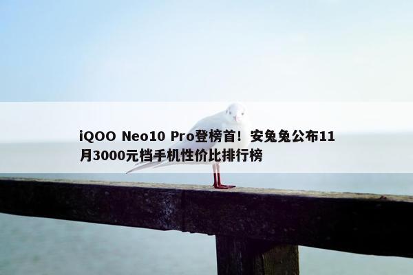 iQOO Neo10 Pro登榜首！安兔兔公布11月3000元档手机性价比排行榜