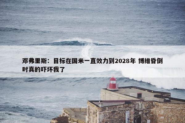 邓弗里斯：目标在国米一直效力到2028年 博维昏倒时真的吓坏我了