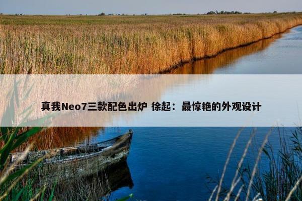 真我Neo7三款配色出炉 徐起：最惊艳的外观设计