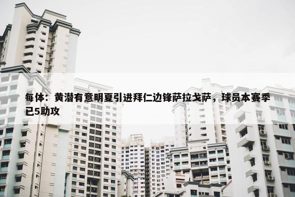 每体：黄潜有意明夏引进拜仁边锋萨拉戈萨，球员本赛季已5助攻