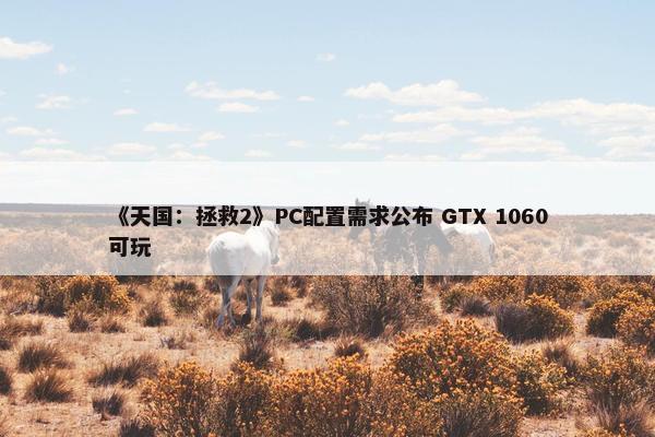 《天国：拯救2》PC配置需求公布 GTX 1060可玩