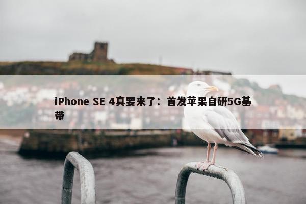 iPhone SE 4真要来了：首发苹果自研5G基带