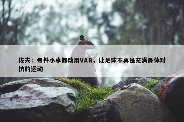 佐夫：每件小事都动用VAR，让足球不再是充满身体对抗的运动