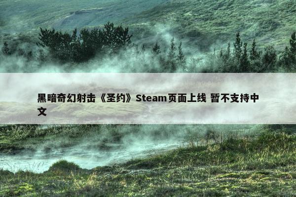 黑暗奇幻射击《圣约》Steam页面上线 暂不支持中文