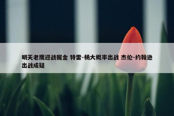 明天老鹰迎战掘金 特雷-杨大概率出战 杰伦-约翰逊出战成疑