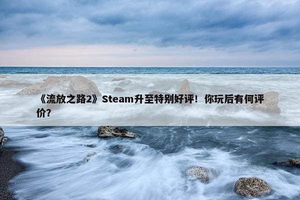 《流放之路2》Steam升至特别好评！你玩后有何评价？