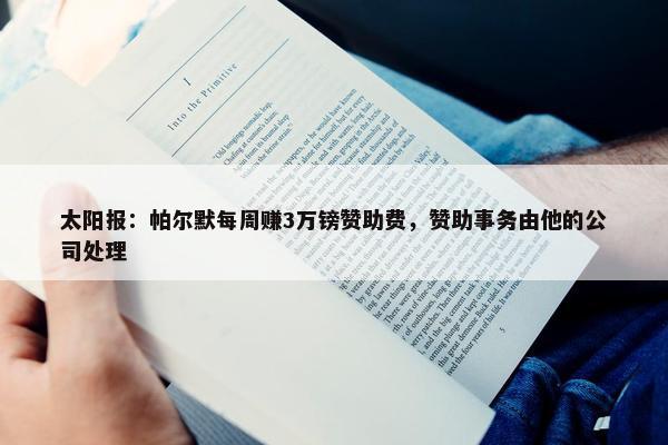 太阳报：帕尔默每周赚3万镑赞助费，赞助事务由他的公司处理