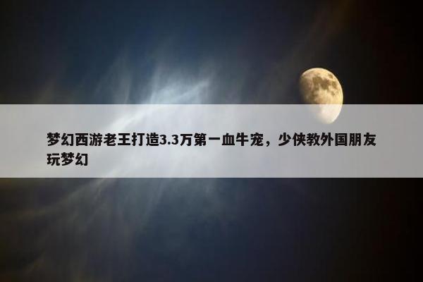 梦幻西游老王打造3.3万第一血牛宠，少侠教外国朋友玩梦幻