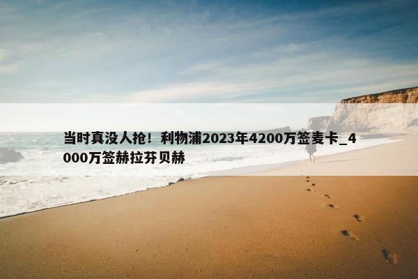 当时真没人抢！利物浦2023年4200万签麦卡_4000万签赫拉芬贝赫