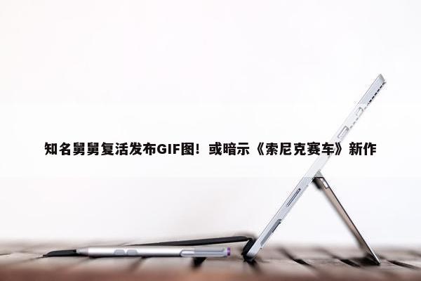 知名舅舅复活发布GIF图！或暗示《索尼克赛车》新作