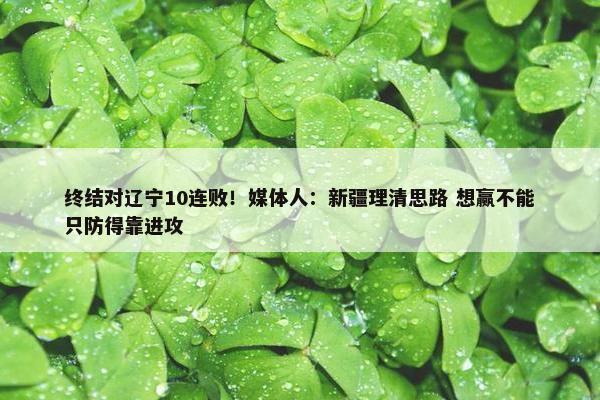 终结对辽宁10连败！媒体人：新疆理清思路 想赢不能只防得靠进攻