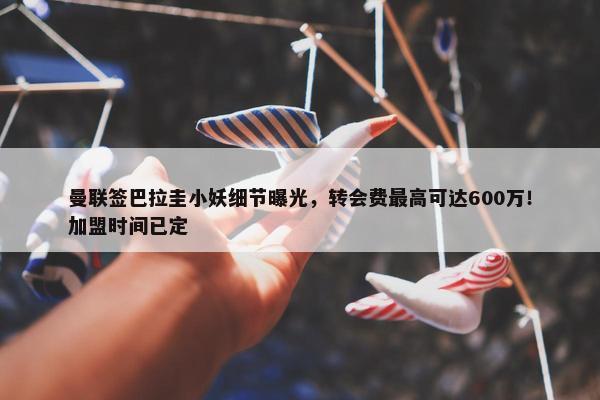 曼联签巴拉圭小妖细节曝光，转会费最高可达600万！加盟时间已定