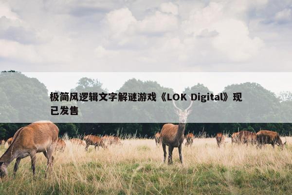 极简风逻辑文字解谜游戏《LOK Digital》现已发售