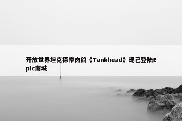 开放世界坦克探索肉鸽《Tankhead》现已登陆Epic商城