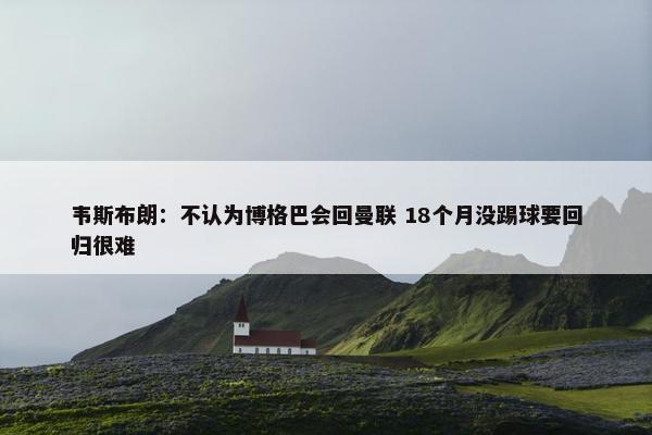 韦斯布朗：不认为博格巴会回曼联 18个月没踢球要回归很难