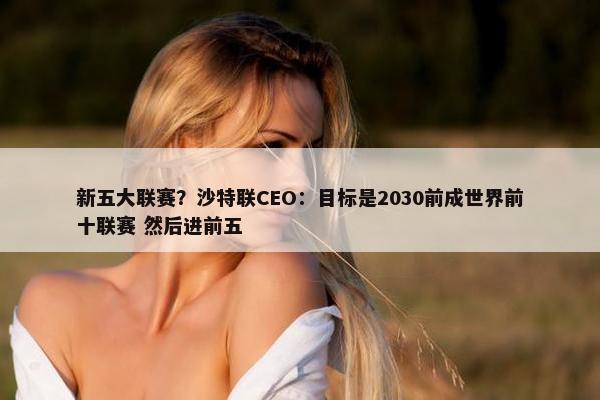 新五大联赛？沙特联CEO：目标是2030前成世界前十联赛 然后进前五