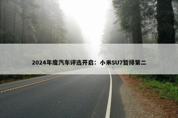 2024年度汽车评选开启：小米SU7暂排第二