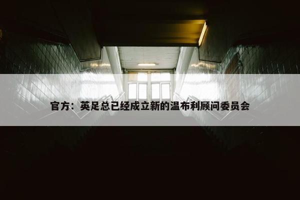 官方：英足总已经成立新的温布利顾问委员会