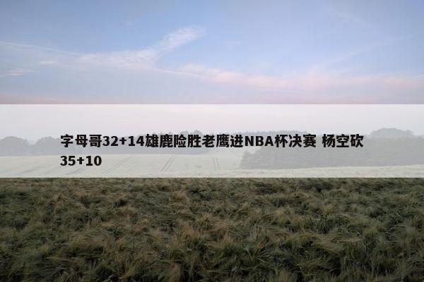 字母哥32+14雄鹿险胜老鹰进NBA杯决赛 杨空砍35+10