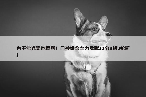 也不能光靠他俩啊！门神组合合力贡献31分9板3抢断！