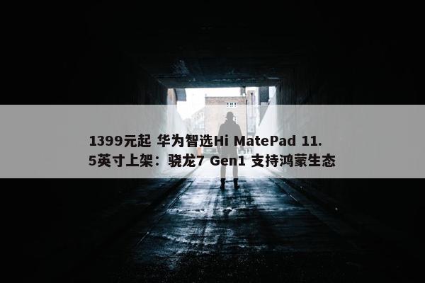 1399元起 华为智选Hi MatePad 11.5英寸上架：骁龙7 Gen1 支持鸿蒙生态