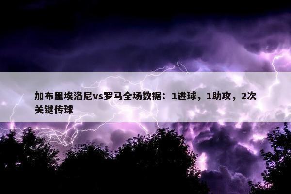 加布里埃洛尼vs罗马全场数据：1进球，1助攻，2次关键传球