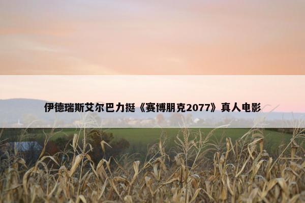 伊德瑞斯艾尔巴力挺《赛博朋克2077》真人电影