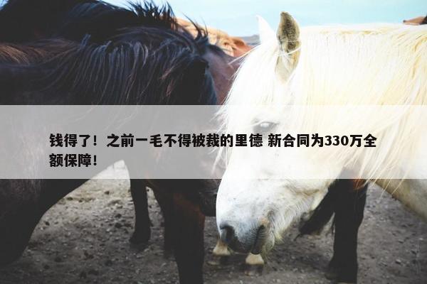 钱得了！之前一毛不得被裁的里德 新合同为330万全额保障！