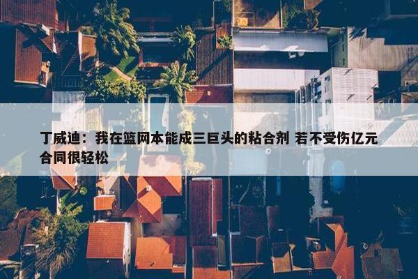 丁威迪：我在篮网本能成三巨头的粘合剂 若不受伤亿元合同很轻松