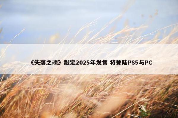 《失落之魂》敲定2025年发售 将登陆PS5与PC