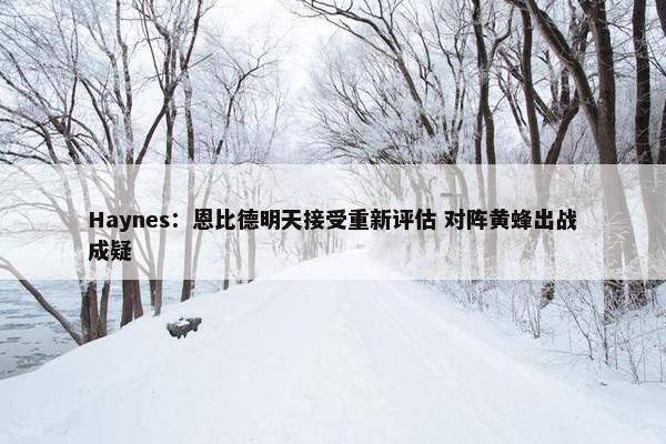 Haynes：恩比德明天接受重新评估 对阵黄蜂出战成疑