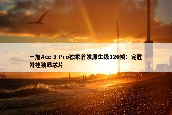 一加Ace 5 Pro独家首发原生级120帧：完胜外挂独显芯片