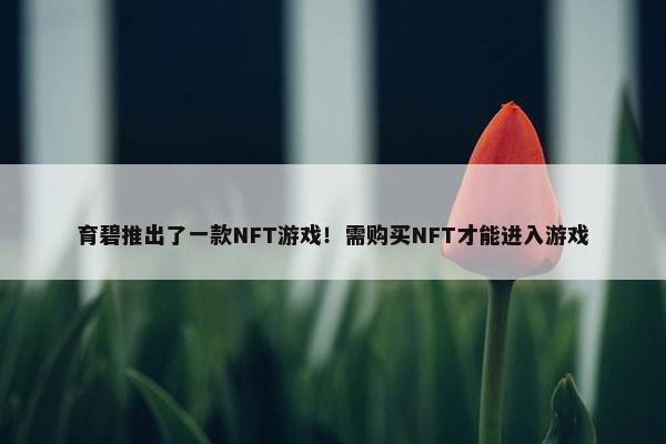 育碧推出了一款NFT游戏！需购买NFT才能进入游戏