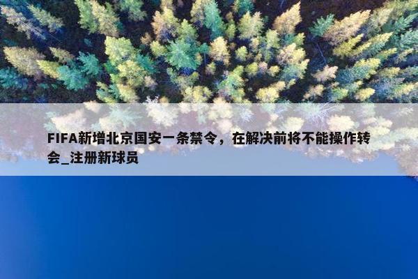 FIFA新增北京国安一条禁令，在解决前将不能操作转会_注册新球员