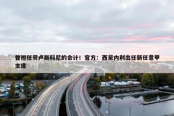 曾担任贝卢斯科尼的会计！官方：西蒙内利出任新任意甲主席