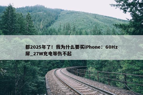 都2025年了！我为什么要买iPhone：60Hz屏_27W充电等伤不起