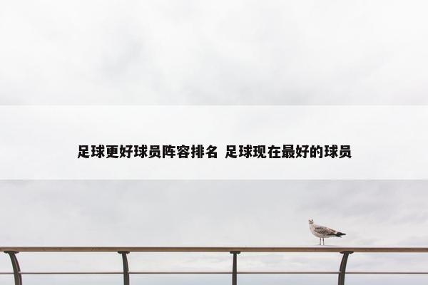 足球更好球员阵容排名 足球现在最好的球员