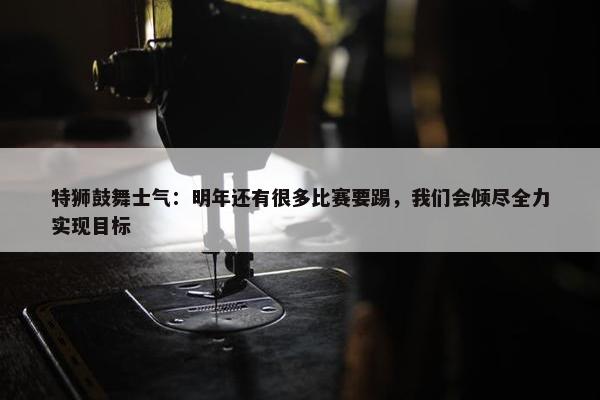 特狮鼓舞士气：明年还有很多比赛要踢，我们会倾尽全力实现目标