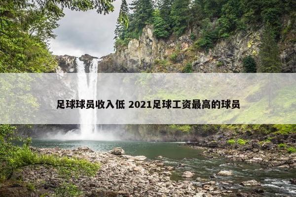 足球球员收入低 2021足球工资最高的球员