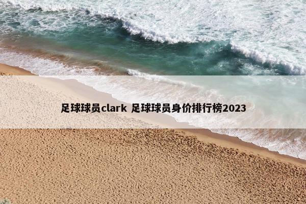 足球球员clark 足球球员身价排行榜2023