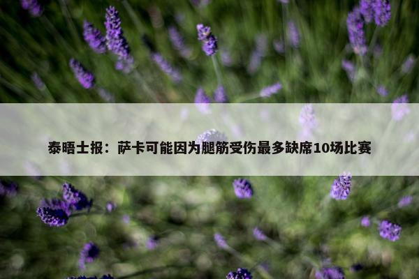 泰晤士报：萨卡可能因为腿筋受伤最多缺席10场比赛