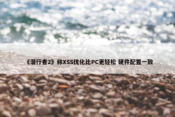 《潜行者2》称XSS优化比PC更轻松 硬件配置一致