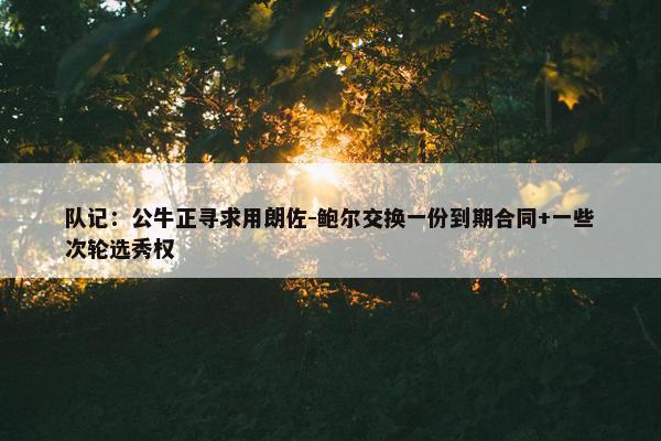 队记：公牛正寻求用朗佐-鲍尔交换一份到期合同+一些次轮选秀权