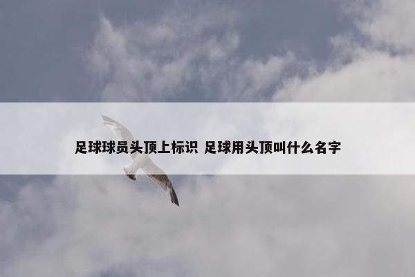 足球球员头顶上标识 足球用头顶叫什么名字