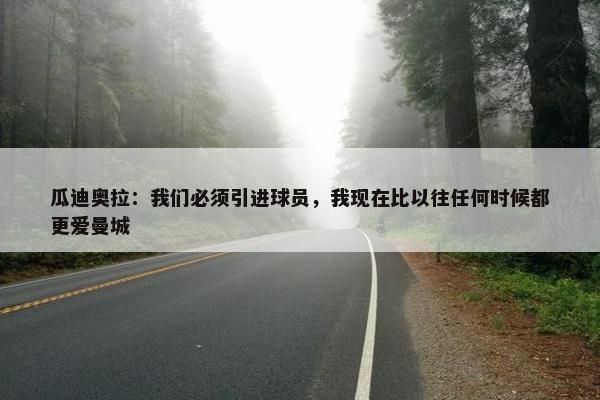 瓜迪奥拉：我们必须引进球员，我现在比以往任何时候都更爱曼城