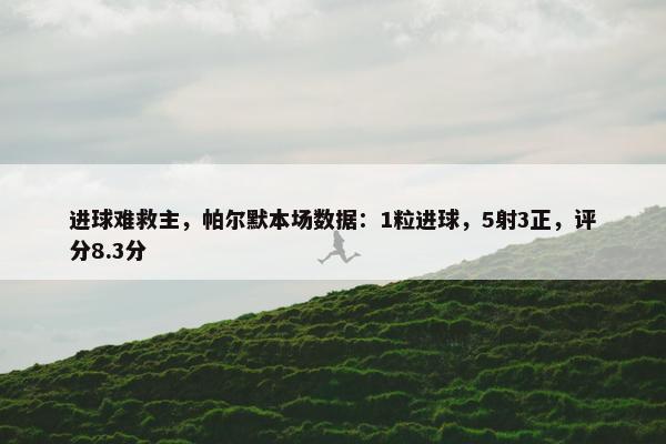 进球难救主，帕尔默本场数据：1粒进球，5射3正，评分8.3分