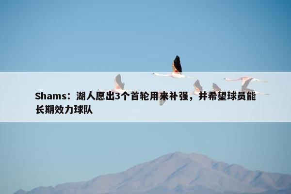 Shams：湖人愿出3个首轮用来补强，并希望球员能长期效力球队