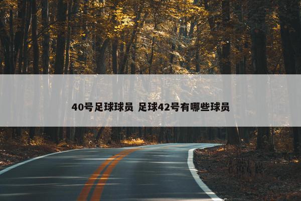 40号足球球员 足球42号有哪些球员