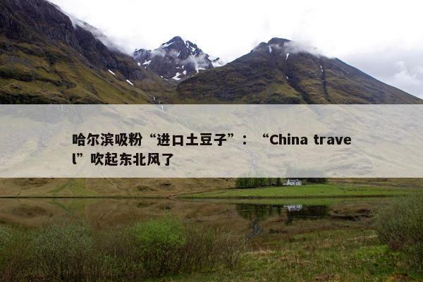 哈尔滨吸粉“进口土豆子”：“China travel”吹起东北风了